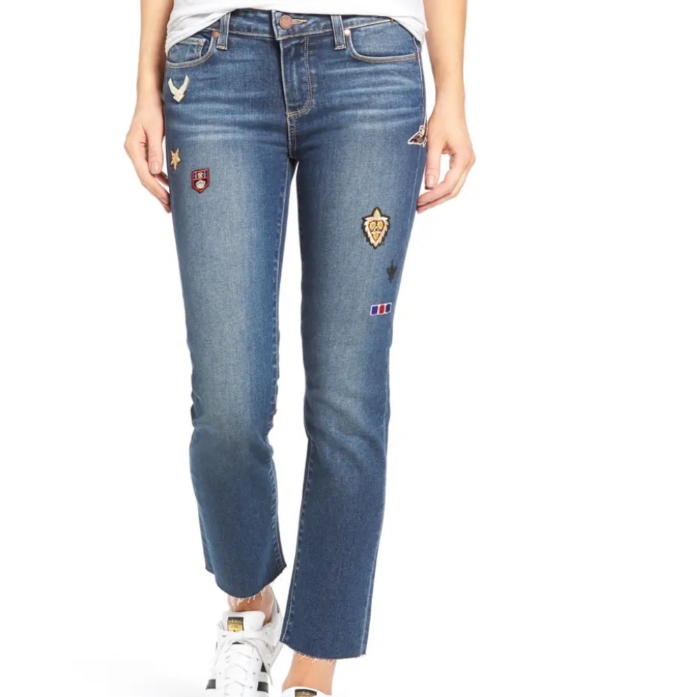 PAIGE Jaqueline Straight Military Patch Raw Hem